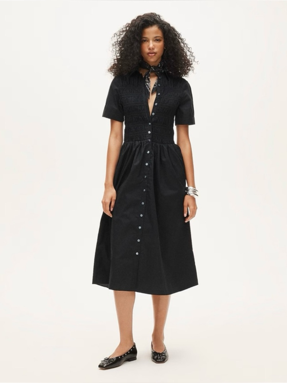 NWT J. Crew Petite Elsie Shirt-dress Cotton Poplin Black